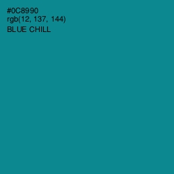 #0C8990 - Blue Chill Color Image
